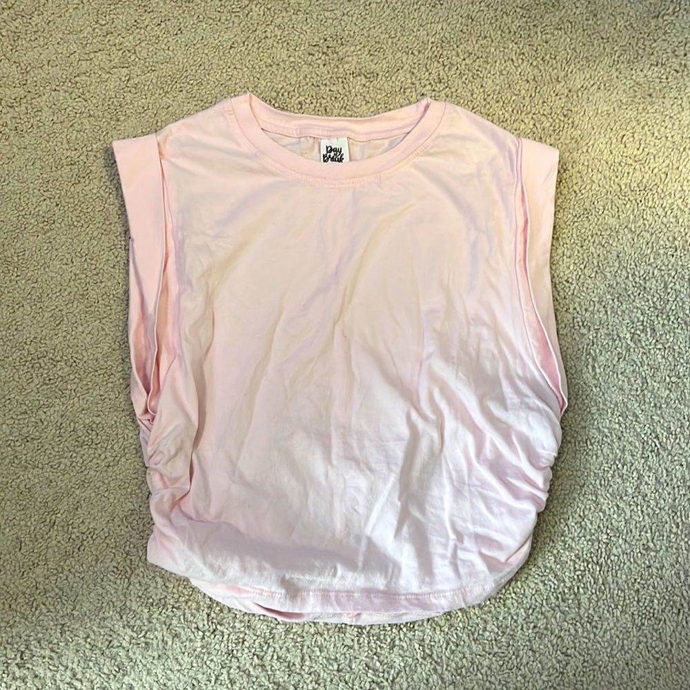 Pink sleeveless top